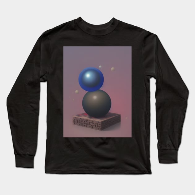 Minimal bubbles on a box Long Sleeve T-Shirt by Spaidox